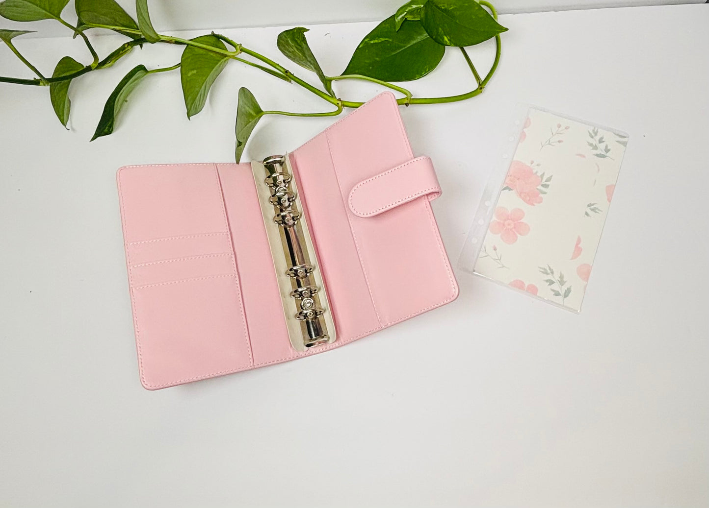 A6 PU Leather Budget Binder Wallet