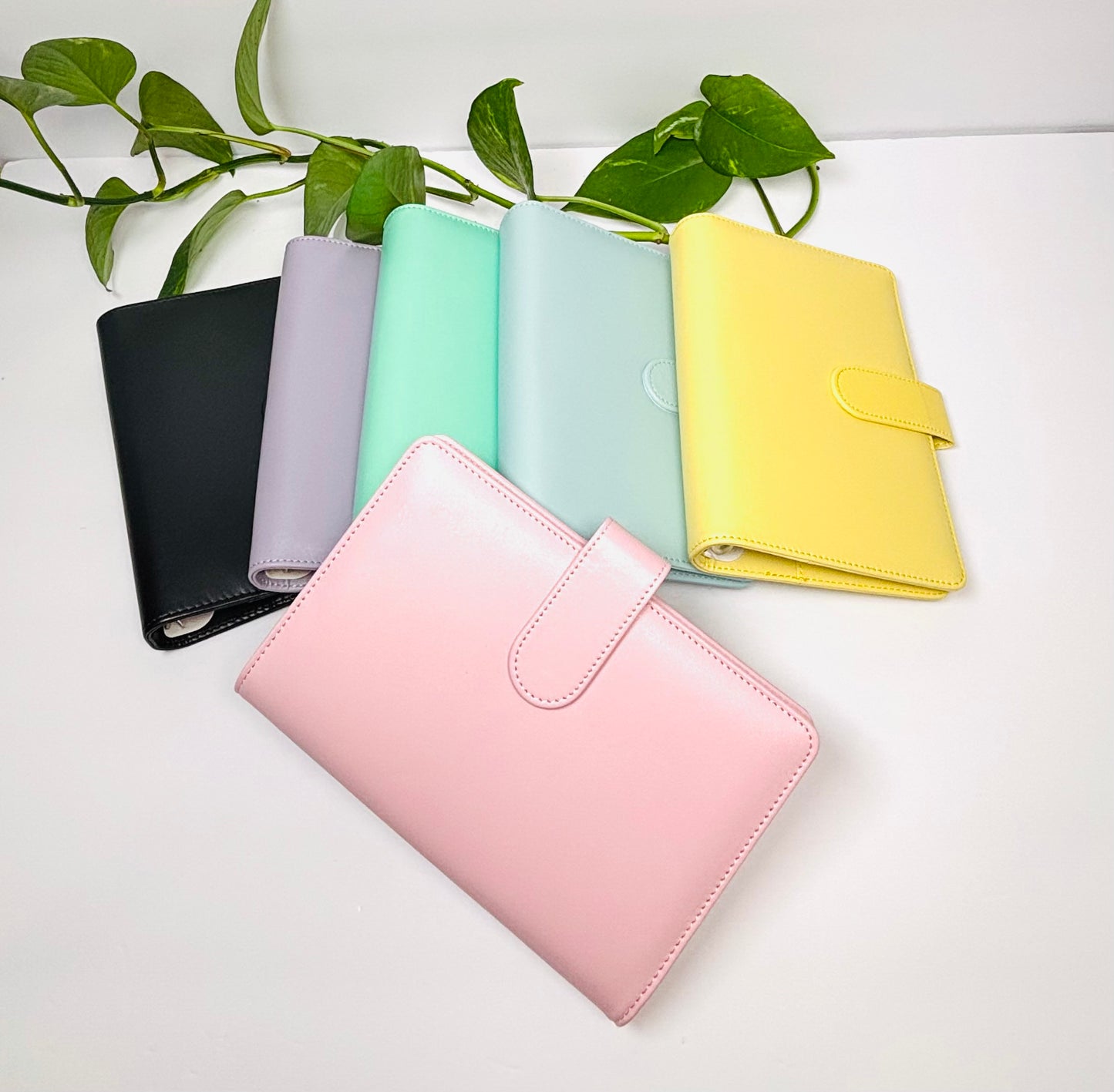 A6 PU Leather Budget Binder Wallet