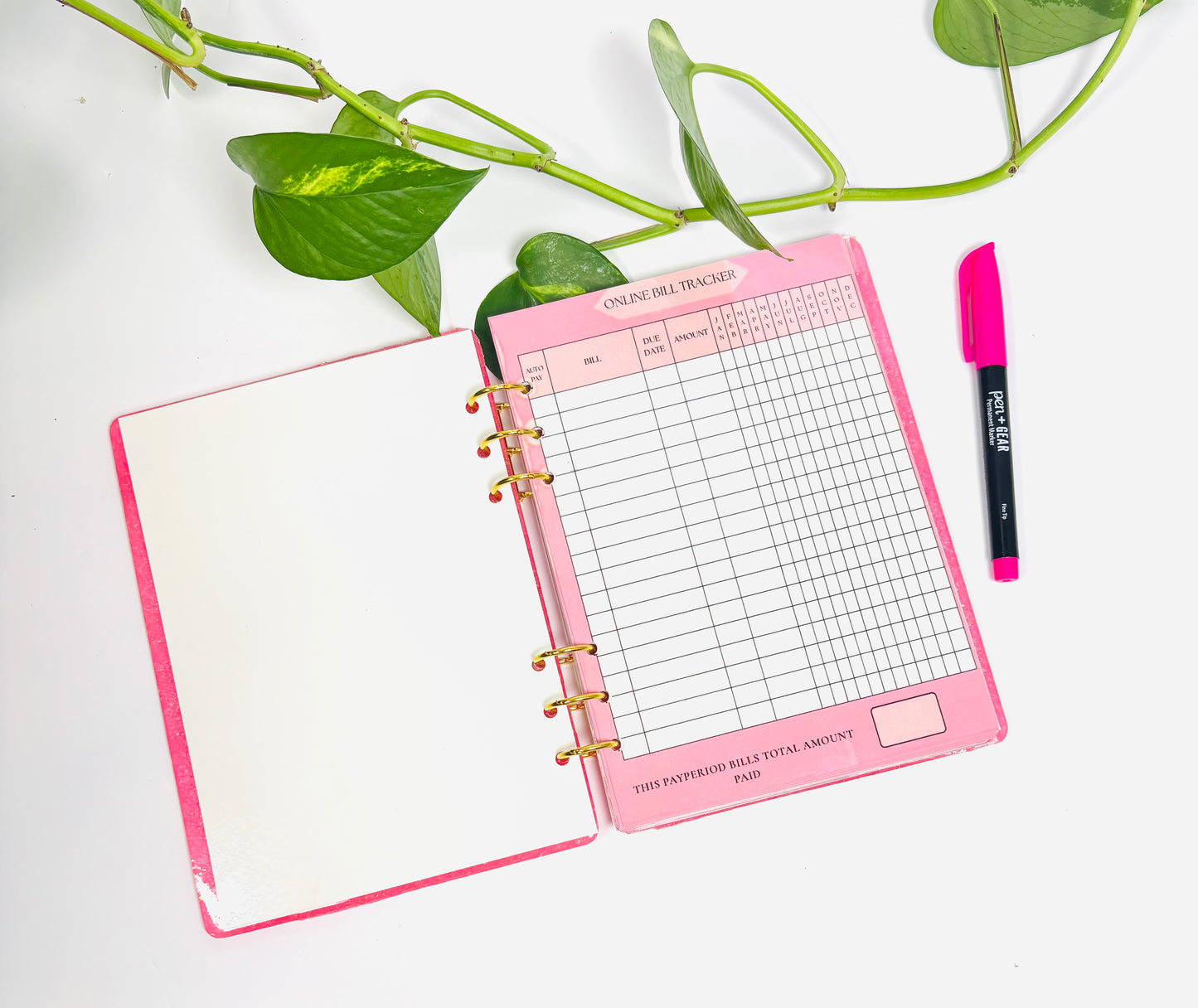 Handmade Resin Budget Planner Binder – Solid Color or Glitter | Cash Envelope Binder | A5 Budget Planner | Budgeting Organizer