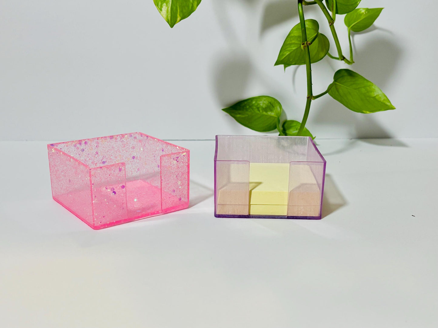 Custom Post it Holder, Custom Color Glitter Post it Holder, Sticky Tab Holder