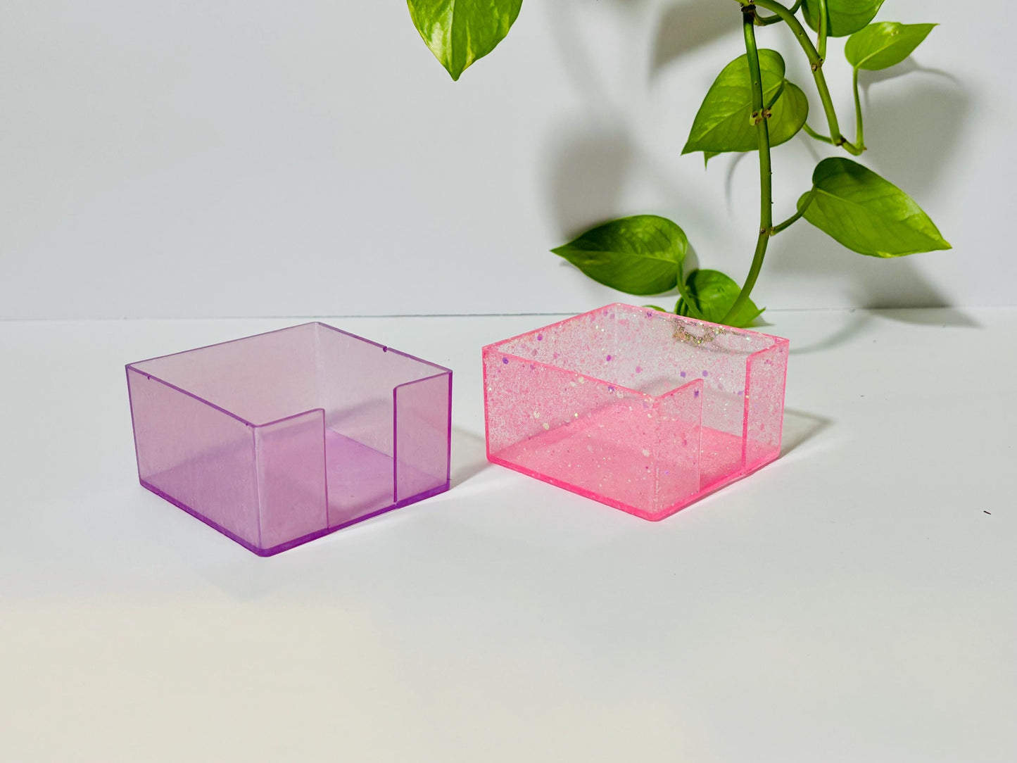 Custom Post it Holder, Custom Color Glitter Post it Holder, Sticky Tab Holder
