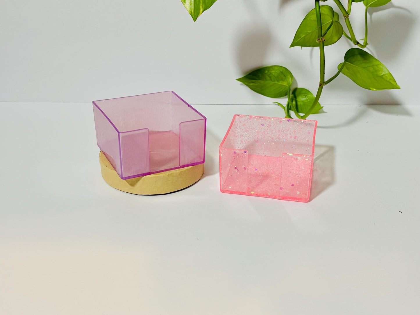 Custom Post it Holder, Custom Color Glitter Post it Holder, Sticky Tab Holder