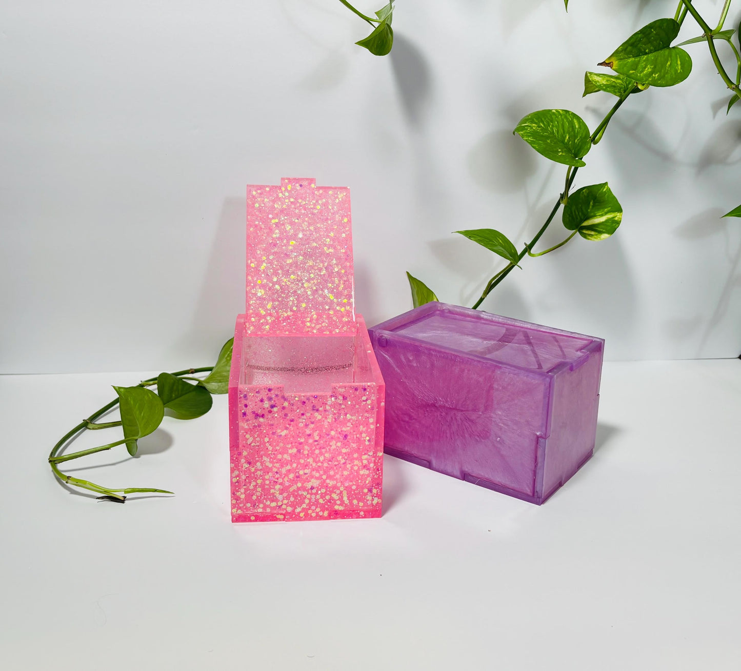 Custom Color 100/52/26 Envelope Challenge Box, Money Saving Box, Custom Color Storage Box, Glitter Savings Box, Glitter Storage Box