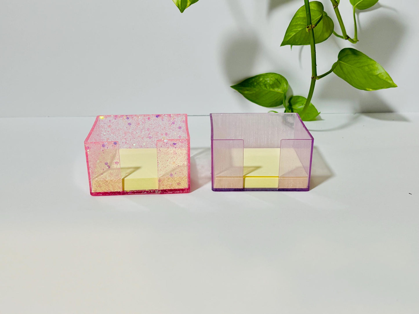 Custom Post it Holder, Custom Color Glitter Post it Holder, Sticky Tab Holder