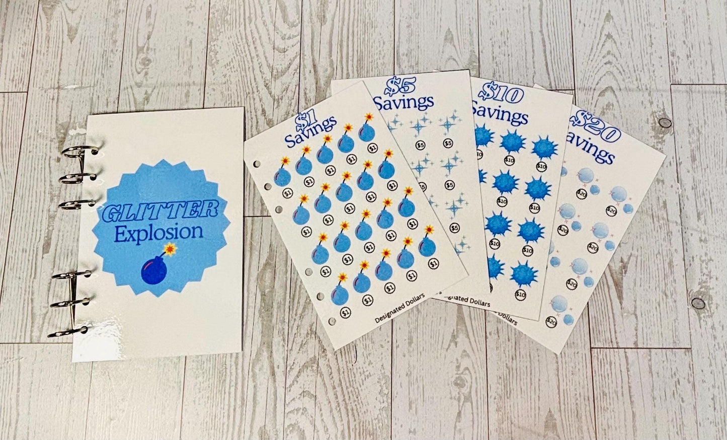 Glitter Explosion Savings Challenge, Glitter Savings, Savings challenge