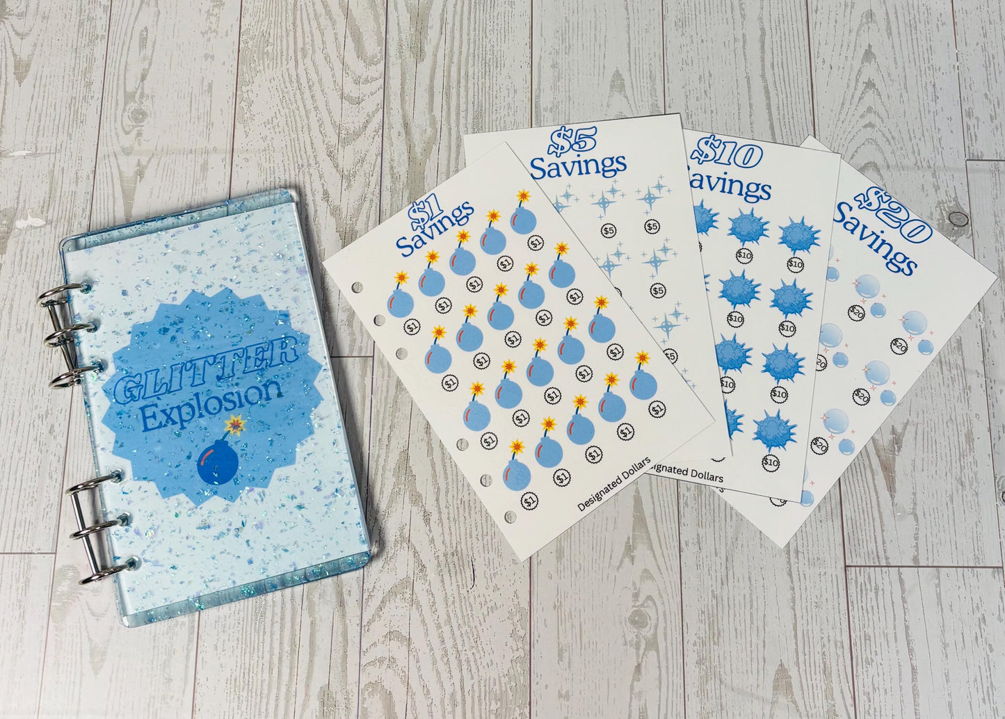 Glitter Explosion Savings Challenge, Glitter Savings, Savings challenge