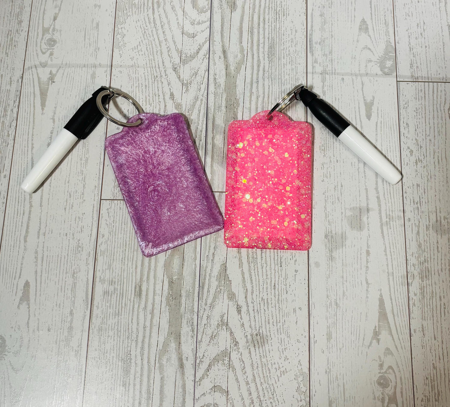 Custom Color Bank Slip Keychain, Budget Keychain, Glitter Bank Slip Keychain