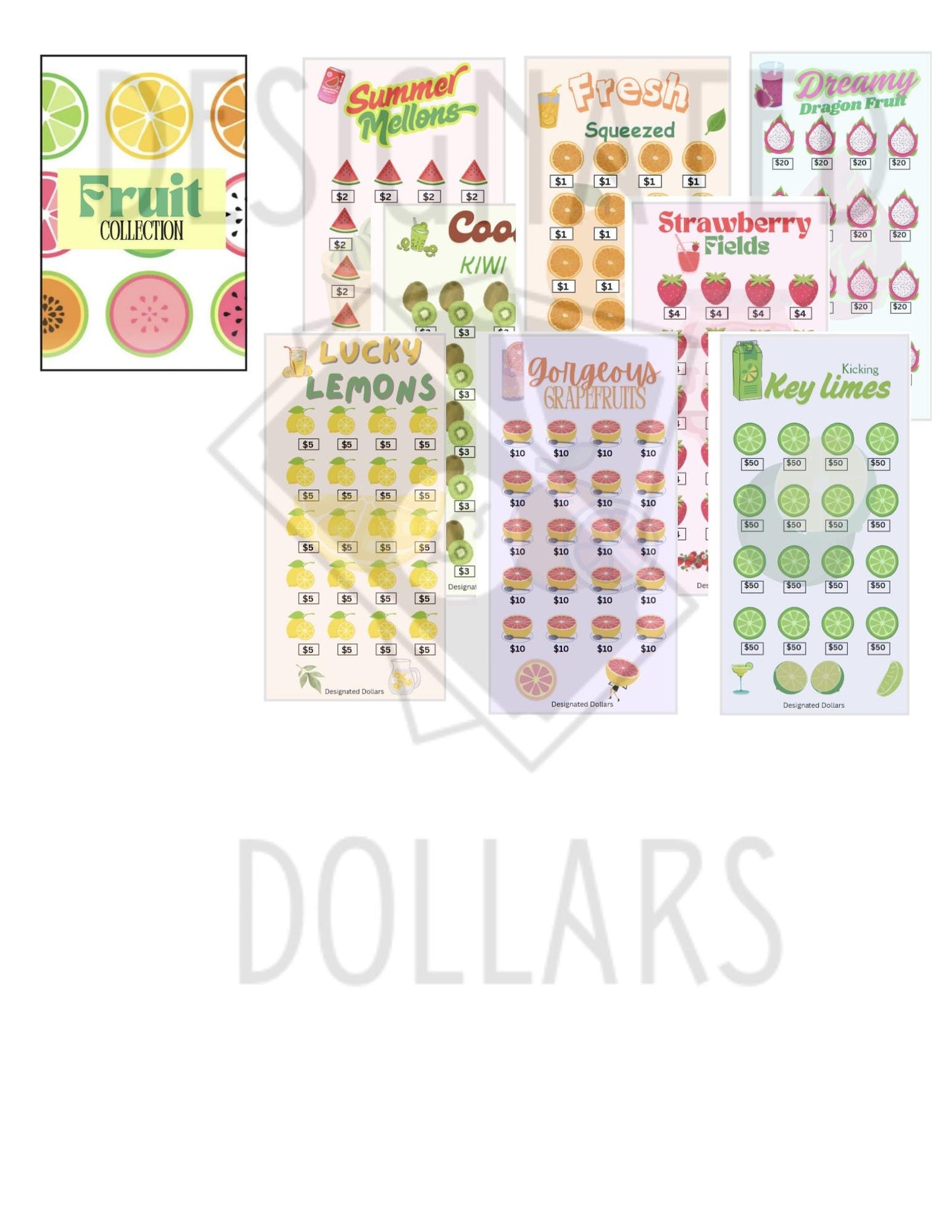 Fruit Collection Savings Challenge, Fruit Savings, Savings challenge