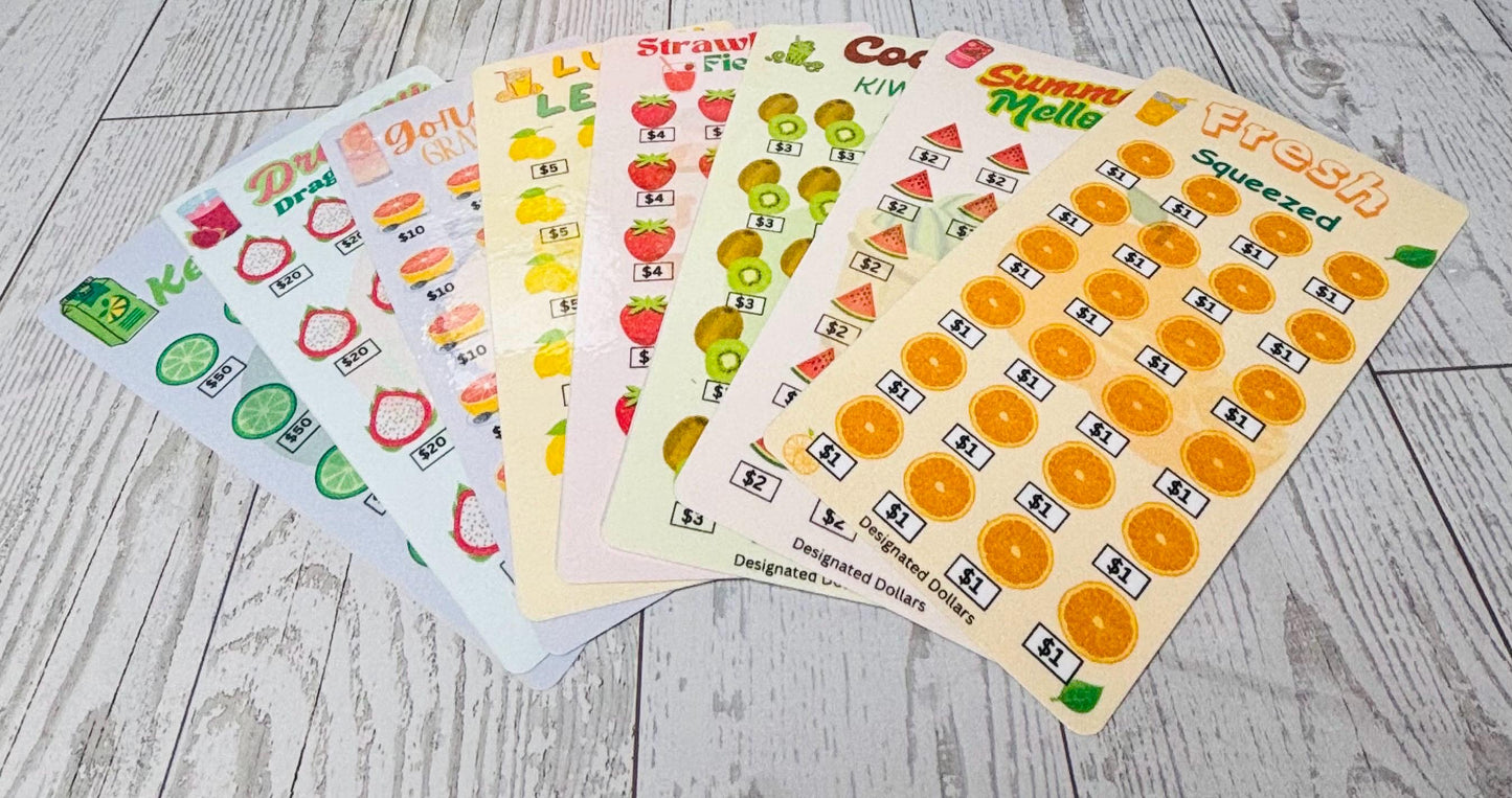 Fruit Collection Savings Challenge, Fruit Savings, Savings challenge