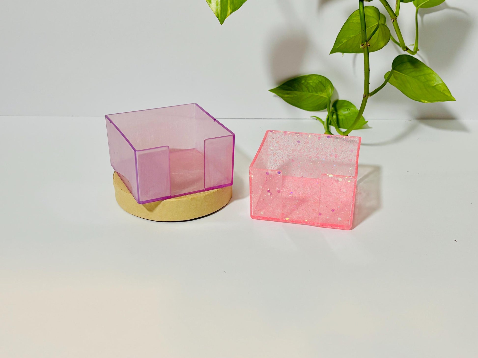 Custom Post it Holder, Custom Color Glitter Post it Holder, Sticky Tab Holder
