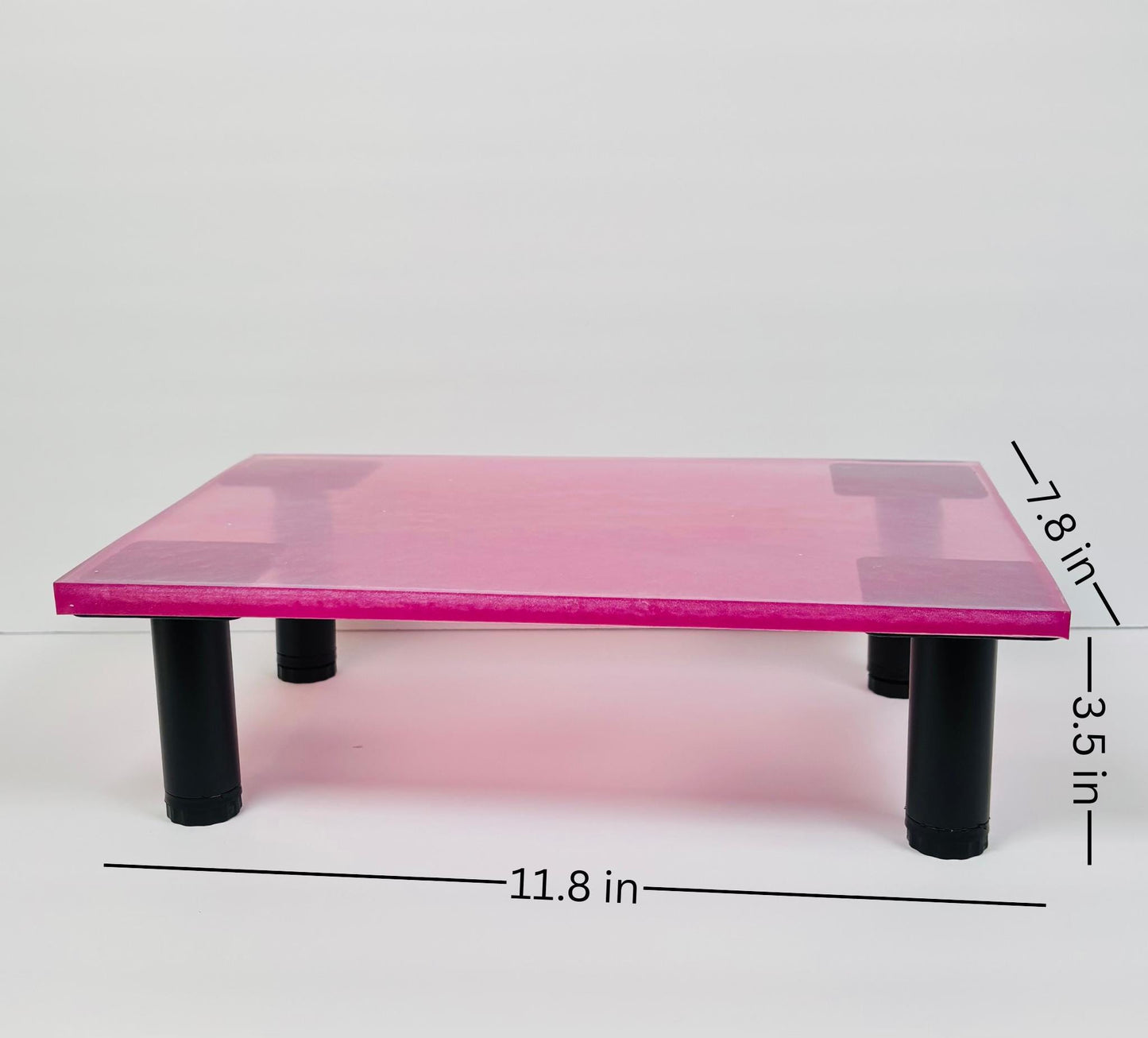 Adjustable Custom Resin Monitor Stand Riser – for PC Monitor, Laptop, or Printer | Handmade Desk Organizer | Solid or Glitter Finish