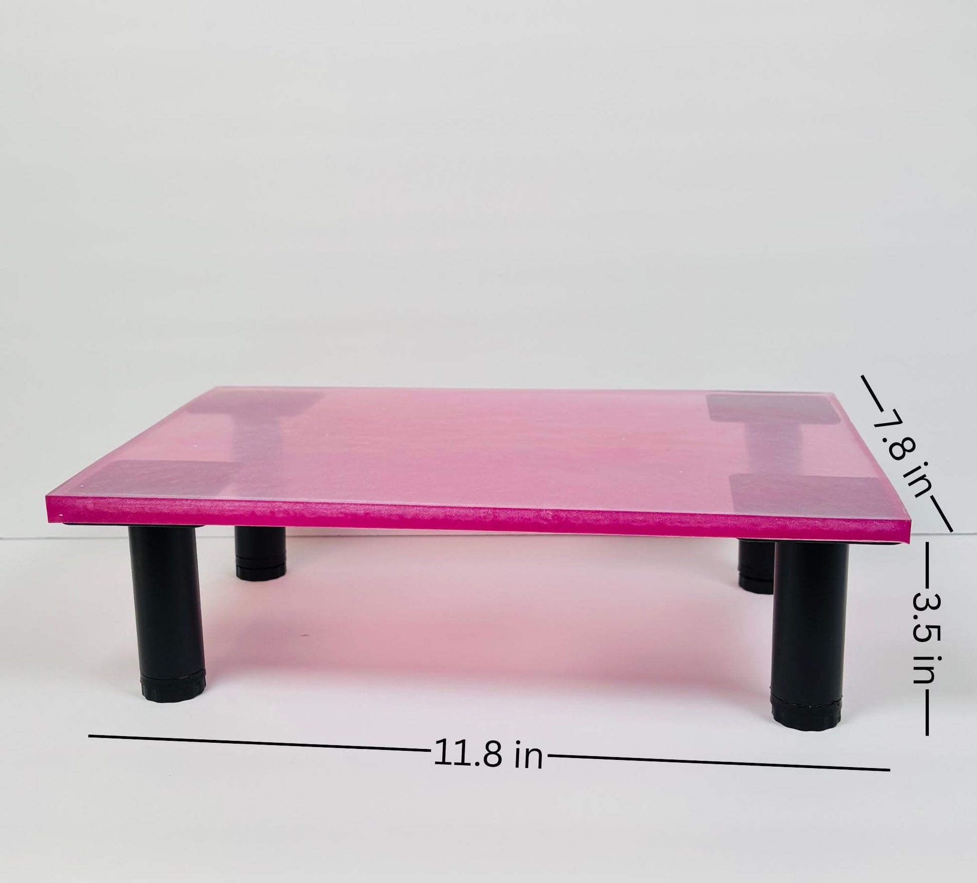 Adjustable Custom Resin Monitor Stand Riser – for PC Monitor, Laptop, or Printer | Handmade Desk Organizer | Solid or Glitter Finish