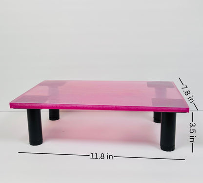 Adjustable Custom Resin Monitor Stand Riser – for PC Monitor, Laptop, or Printer | Handmade Desk Organizer | Solid or Glitter Finish