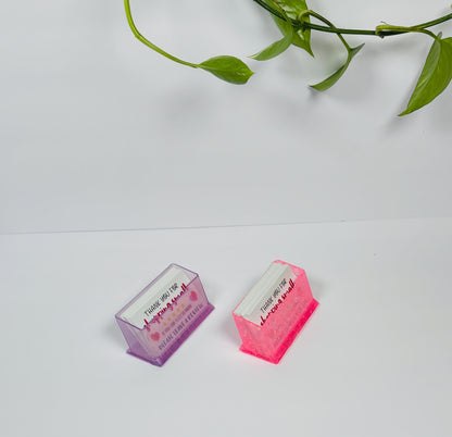 Custom Card Holder, Custom Glitter Card Holder, Business card holder