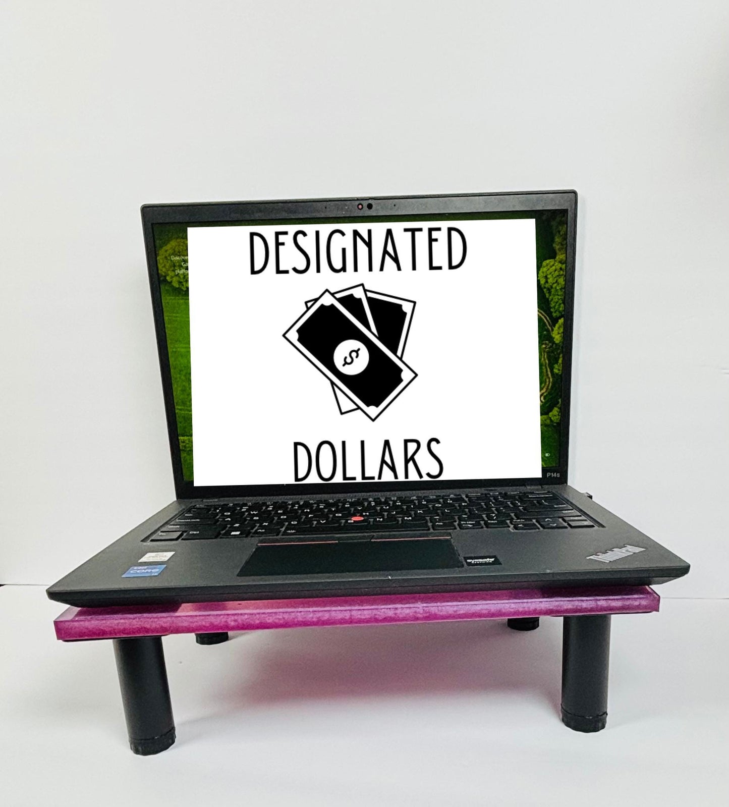 Adjustable Custom Resin Monitor Stand Riser – for PC Monitor, Laptop, or Printer | Handmade Desk Organizer | Solid or Glitter Finish