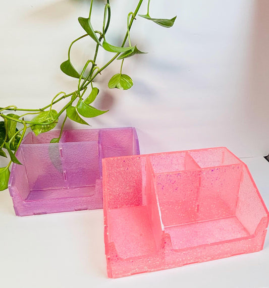 Custom Color Desk Organizer, Desk Organizer, Glitter Desk Order, Office Organization