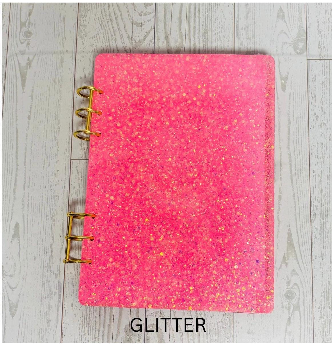 Handmade Resin Budget Planner Binder – Solid or Glitter | Cash Envelope Binder | A5 Budget Planner | Budgeting Organizer