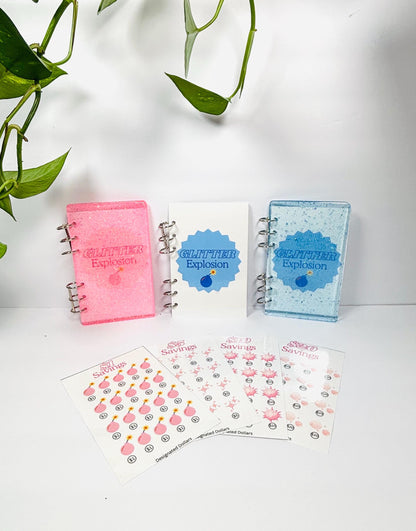 Glitter Explosion Savings Challenge, Glitter Savings, Savings challenge