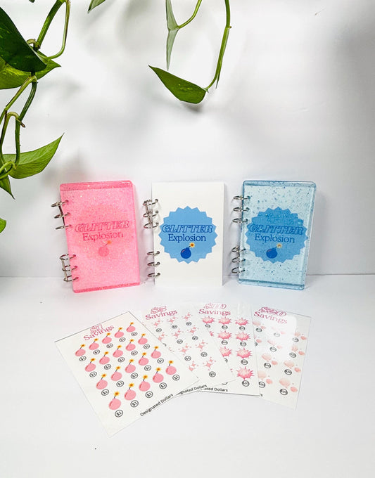 Glitter Explosion Savings Challenge, Glitter Savings, Savings challenge