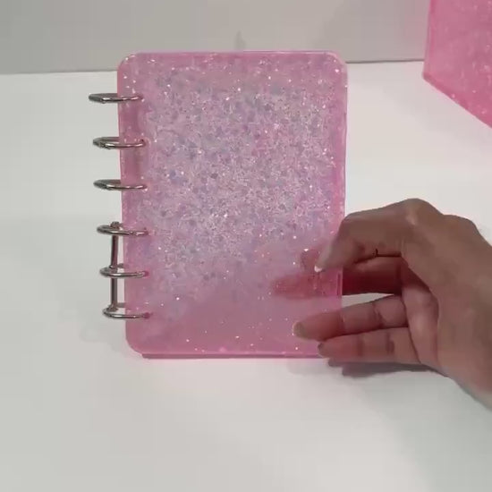 Handmade Resin Budget Binder – Solid or Glitter | Cash Envelope Binder | A6 Budget Planner | Cash Stuffing Binder | Budgeting Organizer