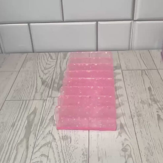 Handmade Resin Cash Tray with 7 Slots – Solid or Glitter | Money Tray for Cash Stuffing | Budget Organizer | Acrylic Budget Tray